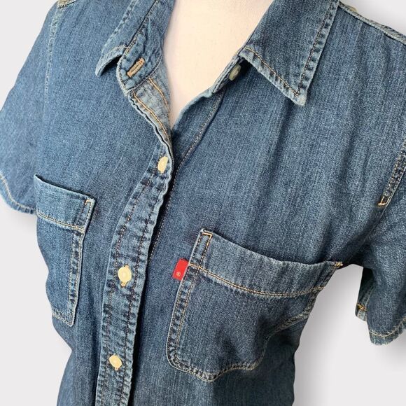 🖤 Levi's | Raw Hem Button Up Jean Dress - Picture 2 of 7